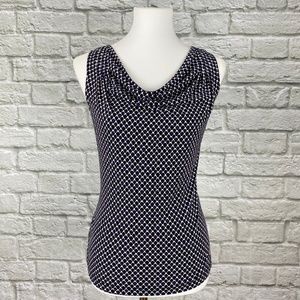 Calvin Klein Black & Purple Cowl Neck Cami